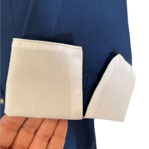 Lands' End Womens Navy Blue Solid Color Shirt in Size 6